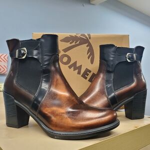 Dromedaris Guinevere Copper Ankle Boots 40 Sz 9